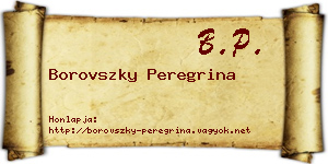 Borovszky Peregrina névjegykártya
